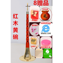 花梨木乌木唢呐乐器D调初学者成人全套民族吹奏乐器厂家直销 红木D黄碗+8大 初学使用