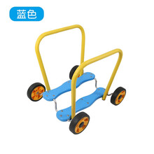 幼儿园感统训练器材四轮平衡脚踏车儿童健身车单人双人平衡踩踏车玩具 蓝色双人踩踏车