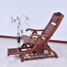 苏汀小镇红木家具非洲花梨（学名：刺猬紫檀）中式简约老人椅懒人午睡椅阳台仿古躺椅休闲摇椅逍遥椅 厂家直销
