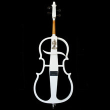 高档电子大提琴专业演奏琴实木静音电声全框乌木配件白色 电子大提琴+蓝牙+无线发射器