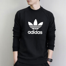 阿迪达斯 （adidas）三叶草卫衣男装2025春季新款休闲运动舒适卫衣套头衫 CW1235黑色 M