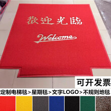 合欢树 电梯地毯进门门口地毯可定制LOGO印字公司酒店店铺门口迎宾广告毯定做欢迎光临红地毯 定制尺寸LOGO形状联系客服改价（单拍不发）