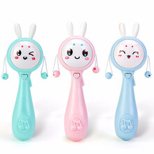 音乐拨浪鼓婴儿玩具0-1岁宝宝响铃早教益智安抚玩具1-2岁 新生婴儿手摇铃0-3-6-12月 贝尔蓝音乐手摇铃拨浪鼓