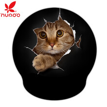 花朵 清新卡通护腕硅胶腕垫可爱学习护腕垫加厚游戏垫 猫（硅胶）