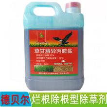 草忧愁 41%草甘膦铵盐 含高效助剂 果园苗圃荒地烂根型除草剂一扫光农达灭草剂 整箱4桶 5000克/桶