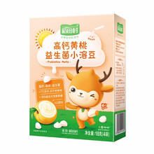 稻田村 酸奶溶豆 酸奶溶豆豆水果含益生菌宝宝零食溶豆 黄桃