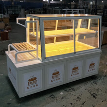 新款现货金色定制中岛柜面包柜蛋糕店弧形烤漆超市欧式铁艺展示架 现货中岛柜长200宽100高130