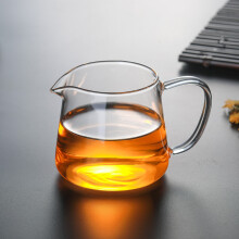 ULKNN 加厚玻璃公道杯玻璃分茶器大号玻璃茶海茶道配件 300ml直身公道杯