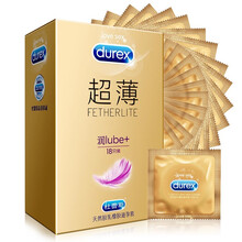 杜蕾斯（Durex）倍滑 紧致 热感 超薄装隐feel 避孕套 情趣男安全套 成人用品 倍滑超薄装（18只装）