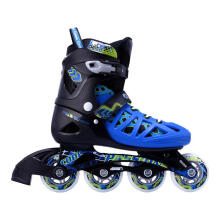 美洲狮（COUGAR） 滑冰鞋可调成人轮滑鞋 欧盟品质 男女款溜冰鞋 成人款 308N 黑蓝(鞋+护具) M(37-40码)