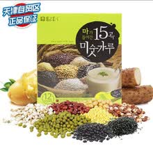 韩国进口谷物营养粉 丹特十五种谷物粉240g含山药薏仁燕麦红豆黑芝麻黑豆粉等