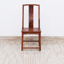 慢象红木家具非洲花梨（学名：刺猬紫檀）中式仿古官帽椅实木简约餐椅休闲太师椅子实木餐椅 休闲椅