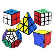 奇艺魔方套装2345阶异形实色免贴纸顺滑三阶镜面 五魔方 金字塔 斜转 粽子 初学五件套（送包+教程书）