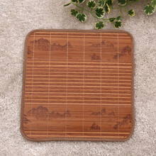 诺贝莎蒂家纺夏季竹席坐垫凉垫防滑竹丝餐椅垫子 竹片方垫（花色随机） 40*40cm