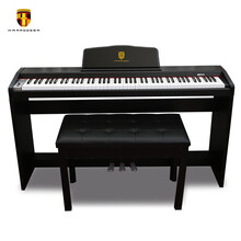 哈罗德电钢琴88键重锤8033电子数码钢琴专业成人儿童初学便携电钢琴 黑色