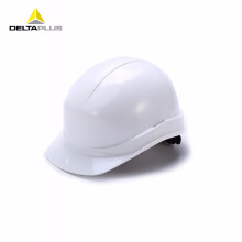 代尔塔(Deltaplus) 防砸抗冲击 缓冲减震电绝缘PP安全帽 工程工地帽建筑考察 102011 白色