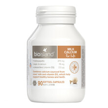 佰澳朗德（Bio island）澳洲乳钙原装进口婴幼儿童宝宝钙片 1-3岁鳕鱼油补钙DHA锌 液体钙 易吸收乳钙液体钙胶囊90粒