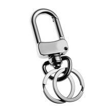 YORA 男士汽车双环钥匙扣创意腰挂件女适用于奔驰宝马奥迪大众丰田钥匙链金属圈锁匙扣