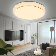 吸顶灯LED圆形卧室温馨暖色卫生间阳台过道黄色暖光厕所黄光顶灯 12W暖光26CM