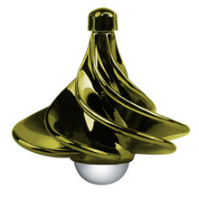 风动陀螺win spin黑科技空气动力陀螺微风手捻指尖玩具解压 风动陀螺【4号金色】