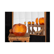 维格列艺术Bull & stein水果雕塑艺术摆件户外园林小区别墅庭院景观艺术品摆件 苹果 裂纹玻璃 琥珀色 120×100mm