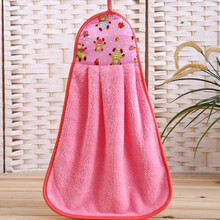 沐凡 创意加厚柔软强吸水擦手巾 厨房挂式可爱儿童卡通抹布抹手毛巾 擦手巾-颜色随机