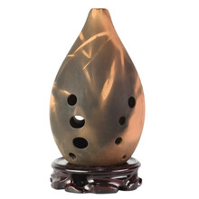 踏古十孔/10孔满口埙初学专业演奏手工陶埙乐器一吹就响音准易吹音质柔和 F调 素烧（推荐左起指法)