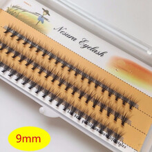 貂绒嫁接假睫毛朵毛60簇浓密种植假眼睫毛10 9mm