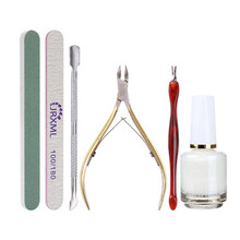 美甲工具全套指甲护理去死皮打磨指甲砂条修甲搓抛光条初学者套装 去死皮6件(金剪)