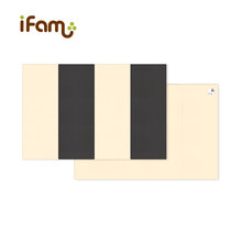 ifam韩国进口  宝宝围栏 婴幼儿游戏围栏 室内外游乐园 学步防护栏 自然甘蔗围栏爬行垫 自然爬行垫（黑+米）