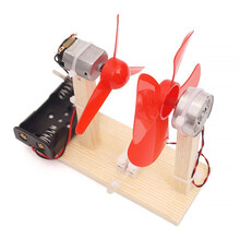 steam儿童科学物理实验小学生幼儿园手工小制作小发明电动飞机太阳能小车旋转木马模型实验玩具材料包 风力发电小制作