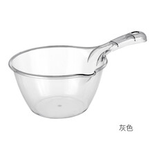 家恒宝 水舀子家用水勺厨房舀水瓢长柄塑料大号创意加深厚水舀子水漂洗头水勺子 灰色