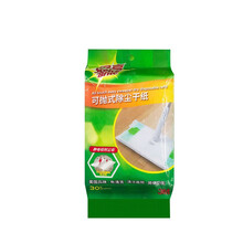 3M思高第2代新款可抛式静电除尘纸静电吸附毛发灰尘平板拖把替换纸一次性免手洗干湿巾纸 2代新款静电除尘纸1包装