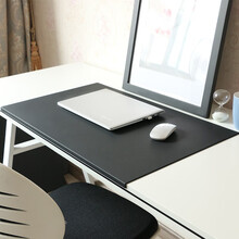 门扉 办公桌垫子 超大加厚大号商务书桌垫家用加厚电脑桌垫书桌写字垫板办公桌键盘带扣桌垫 黑色 75*45cm