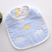 炮弹熊（shell bear）婴儿U型围嘴纯棉宝宝口水巾夏季薄款新生儿2019春夏新品小围脖可水洗 男宝宝/五条装