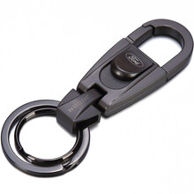 JOBON中邦 汽车钥匙扣链 拉簧腰挂式钥匙圈 适用大众宝马奥迪奔驰保时捷定制车标防丢锁匙扣钥匙挂扣 福特全系福克斯嘉年华翼虎翼博锐界福睿斯蒙迪欧金牛座 枪黑色一个（如需定制防丢号码请留言）