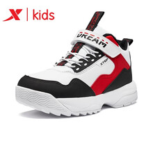 特步(XTEP)童鞋中大童男童运动鞋2019年秋季儿童出游棉鞋 681415379508 白红 #32