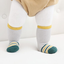 婴儿袜子长筒袜加厚毛圈秋冬防滑儿童高筒袜新生儿宝宝袜子 男童3双+女童3双 M码(1-3岁)