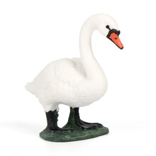 Mechile仿真动物模型飞禽鸟类玩具套装鹦鹉老鹰白头鹰火烈鸟鹈鹕 白天鹅