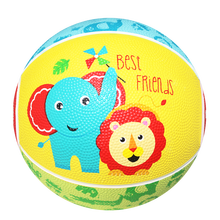 费雪宝宝玩具球幼儿园专用小皮球儿童小学生篮球拍拍球3号球5号球充气弹力球类玩具 象狮兄弟篮球