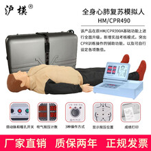 沪模HM/CPR心肺复苏模拟人医学教学模型 多功能 医学急救人体模型 CPR急救安全训练假人橡皮人 HM/CPR490标配/全身皮箱装