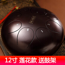 LOUDAN 空灵鼓乐器色空鼓忘无忧鼓钢舌鼓手碟成人初学者手敲鼓10寸12寸11音 8音 青铜色 10寸  25cm