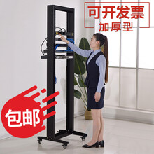 电脑开放式机架交换机带轮定制做42U22U标准19英寸网络机柜机架展示架布线拼装机房1.2米1.6米 1.8米高带轮（有现货）