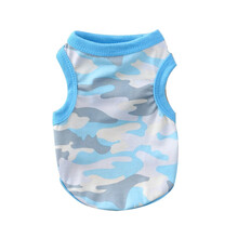 宠惑清凉透气夏装薄款狗狗衣服幼犬泰迪背心小型犬宠物比熊博美猫咪服饰 灰色 迷彩灰 XS