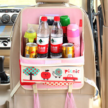车用饮料架托盘餐桌 车载餐桌汽车收纳挂袋座椅背零食收纳车内儿童餐桌吃饭桌折叠餐台 小苹果【大号餐桌】