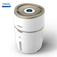 飞利浦（PHILIPS）加湿器 上加水 自动湿度设置 纳米无雾恒湿卧室办公室家用空气加湿 4L容量白金款HU4816