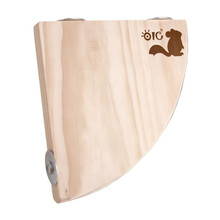 Pet link龙猫木窝小屋房子跳板兔子踏板磨牙串咬木串固定悬挂木窝 木制品笼内装饰跑轮 龙猫扇形厚踏板20cm OC24