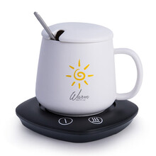 容威 暖暖杯55度恒温杯垫加热杯垫养生杯热牛奶加热器加热杯保温底座电热杯生日礼物节日送老婆女朋友  06款三档黑色套装