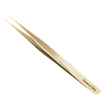 美睫种植嫁接睫毛镊子 开花专用镊子 精密金色夹开花嫁接分毛直弯 金-直镊