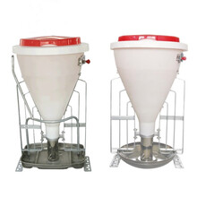 佰牧兴育肥猪用干湿料槽自动料槽饲料桶自动下料器猪料槽不锈钢大猪料槽50KG80KG100KG 80KG细桶干料（不带盖）三个起发